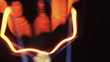 Real light bulb flickering.
