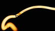 Incandescence thread close up. Macro.