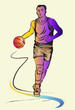 Illustration: basketball action basketball action