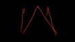 Incandescence thread close up.