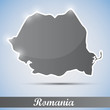 shiny icon in form of Romania