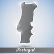 Illustration: shiny icon in form of Portugal shiny icon in form of Portugal