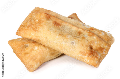 Photo: eggroll over white eggroll over white