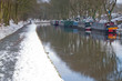 Winter mooring on the Leeds & Liverpool Canal, Lancashire