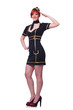 Airhostess isolated on the white background