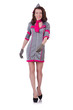 Airhostess isolated on the white background