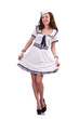 Woman sailor in marine concept