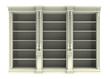 Illustration: White cabinet with shelves White cabinet with shelves