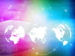 world map technology style..