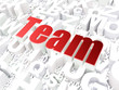 Business concept: Team on alphabet background