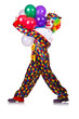 Funny clown isolated on the white