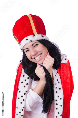 Photo: Queen businesswoman in business concept Queen businesswoman in business concept