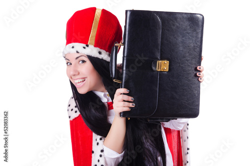 Photo: Queen businesswoman in business concept Queen businesswoman in business concept