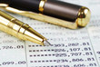 Pen on bank account book