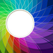 Creative Abstract Digital Light Flower with Round Frame for Your