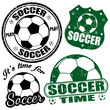 Vector: Set of soccer stamps Set of soccer stamps