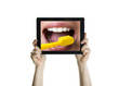 Photo: Dental closeup with tablet Dental closeup with tablet