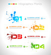 Infographic grunge design with paper tags