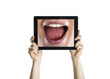 Foto: Dental closeup with tablet Dental closeup with tablet