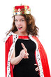 Woman queen in funny concept