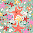 texture of bright sea stars