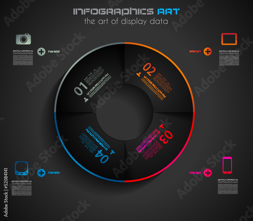 Vector: Infographic design template with paper tags Infographic design template with paper tags