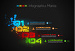 Infographic grunge design with paper tags