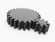 Black gears isolated