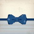 Vintage card with bow tie, fathers day