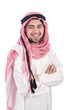 Young arab isolated on the white background