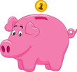 Piggy bank cartoon