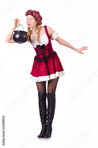 Photo: German girl in traditional festival clothing German girl in traditional festival clothing