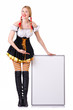 German girl in traditional festival clothing