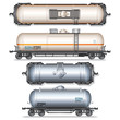 Illustration: Isolated Railroad Oil Tanks. Illustration Isolated Railroad Oil Tanks. Illustration