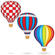 Illustration: Hot Air Balloons with Woven Gondola. Hot Air Balloons with Woven Gondola.