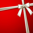 elegant red background with white bow