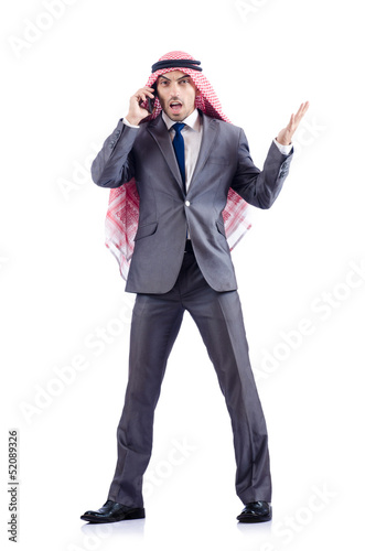 Photo: Arab businessman isolated on white Arab businessman isolated on white