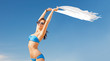 woman in bikini and sunglasses