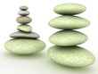 Round stones on a white background №2