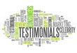 Illustration: Word Cloud "Testimonials" Word Cloud "Testimonials"