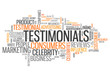 Illustration: Word Cloud "Testimonials" Word Cloud "Testimonials"