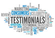 Illustration: Word Cloud "Testimonials" Word Cloud "Testimonials"