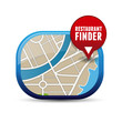 Restaurant finder app button