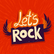 Vector let's rock poster