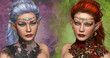 Illustration: Two female Elven Two female Elven