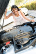 Woman having problems with her car