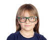 Beautiful little girl with glasses