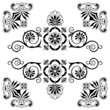 Ornament floral design elements with swirls