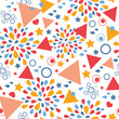 Vector abstract celebration seamless pattern background with