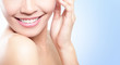 Beautiful young woman teeth close up